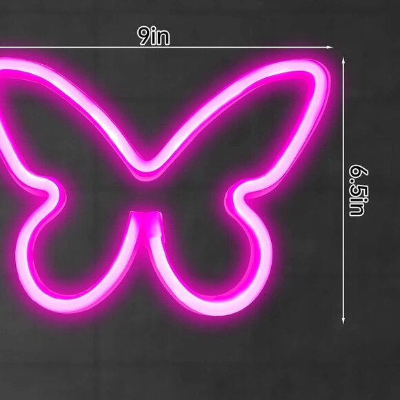 2 Pcs butterfly neon signs 9x6.5 inch - Picture 2 of 5